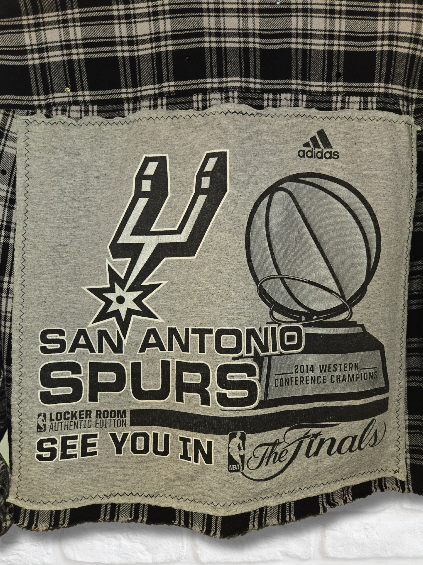 San Antonio Spurs Rhinestone Crop Flannel