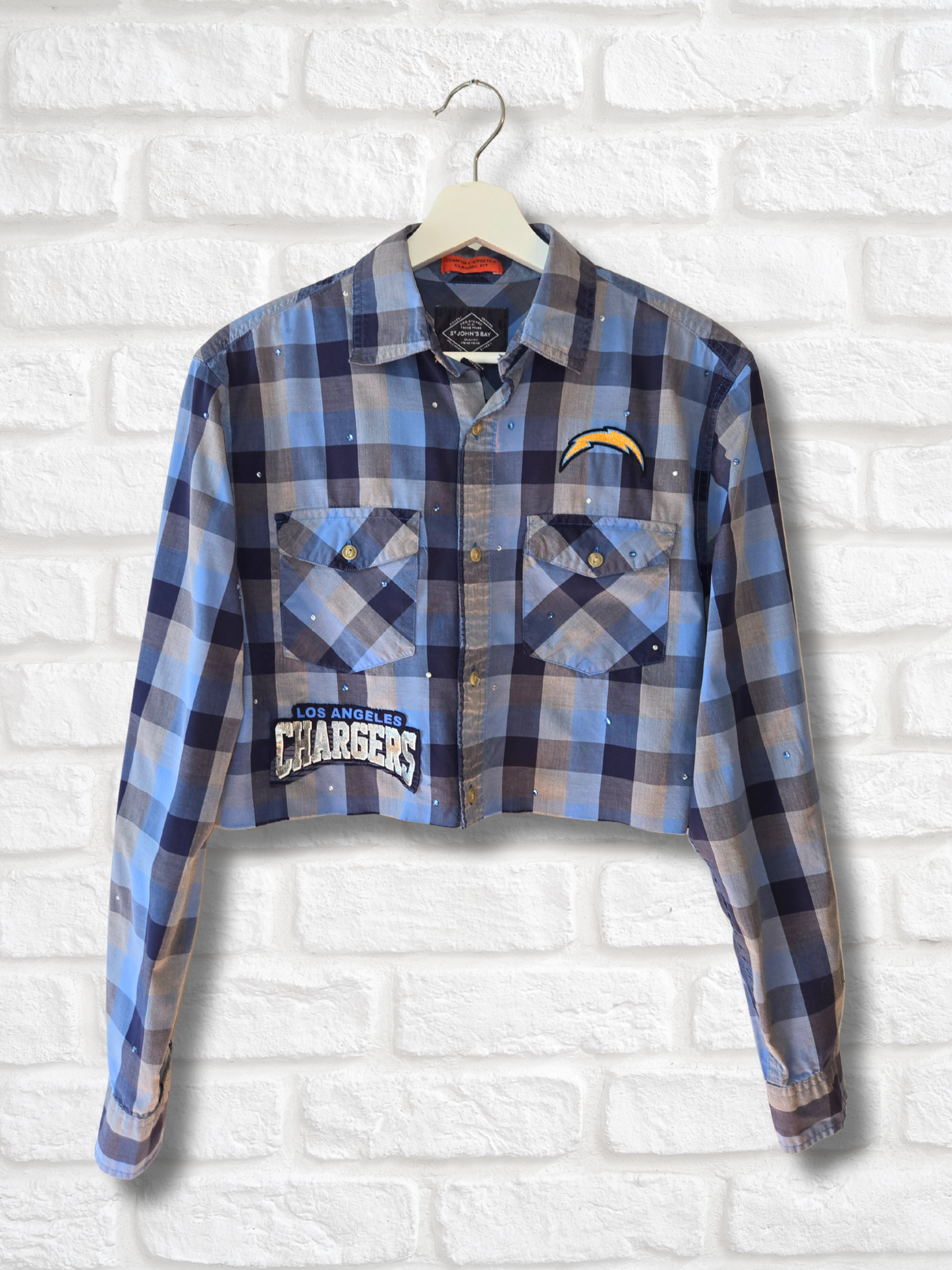 Los Angeles Chargers Crop Flannel