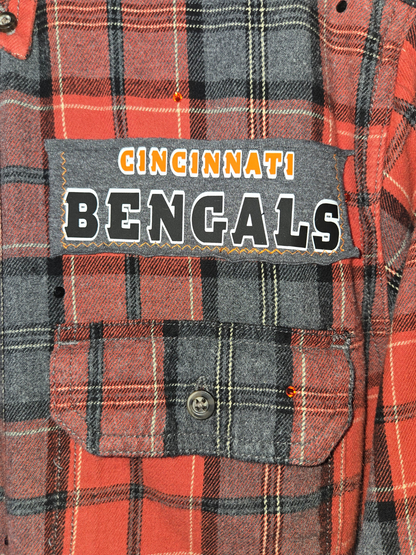 Cincinnati Bengals Crop Flannel