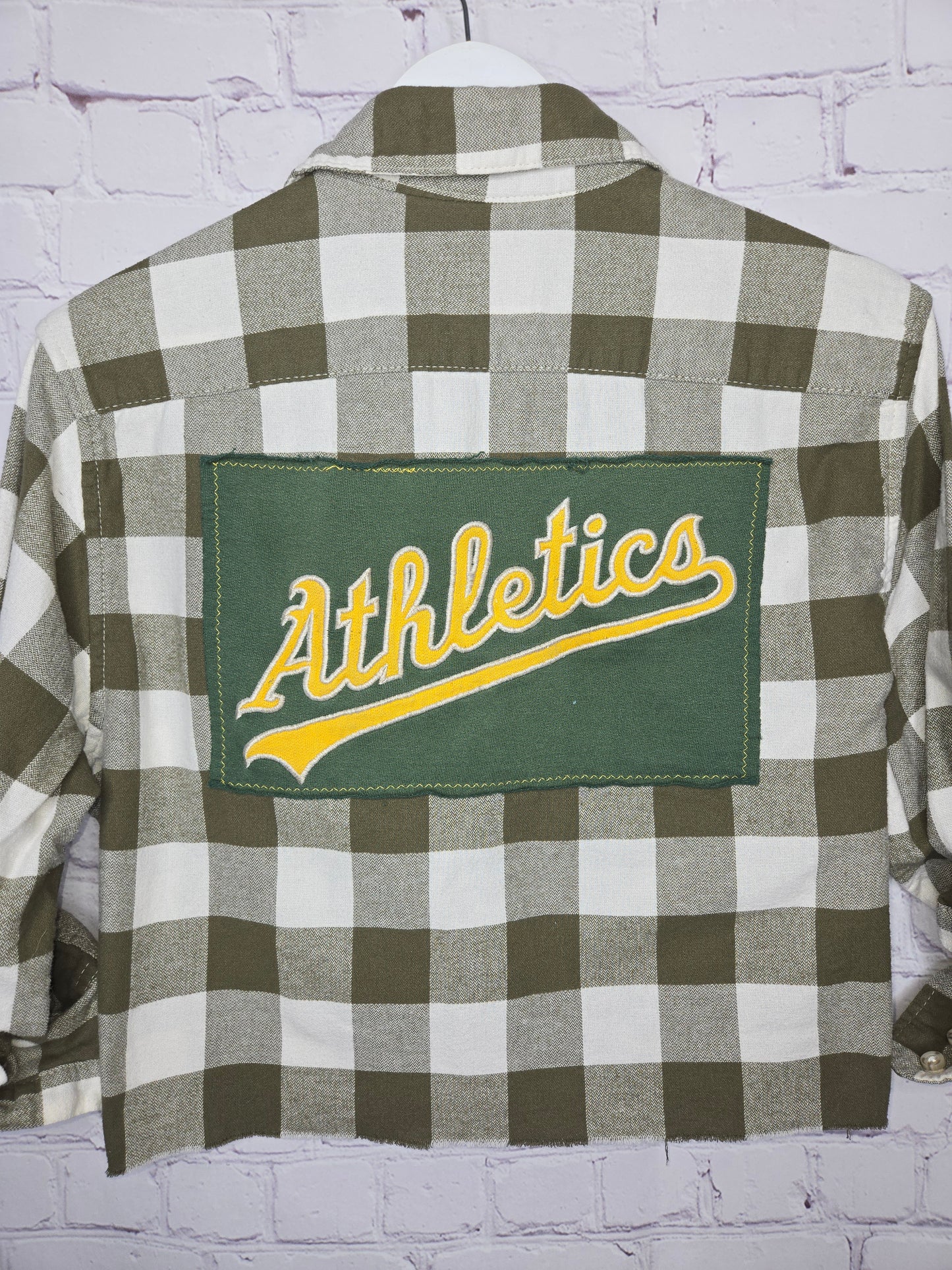 Oakland Athletics Crop Flannel