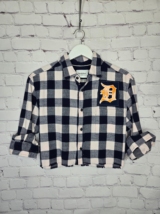 Detroit Tigers Crop Flannel