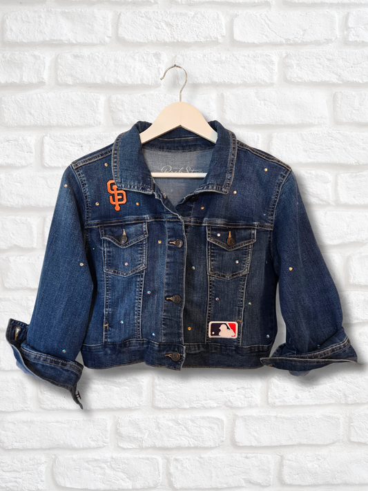 San Francisco Giants Crop Denim Jacket