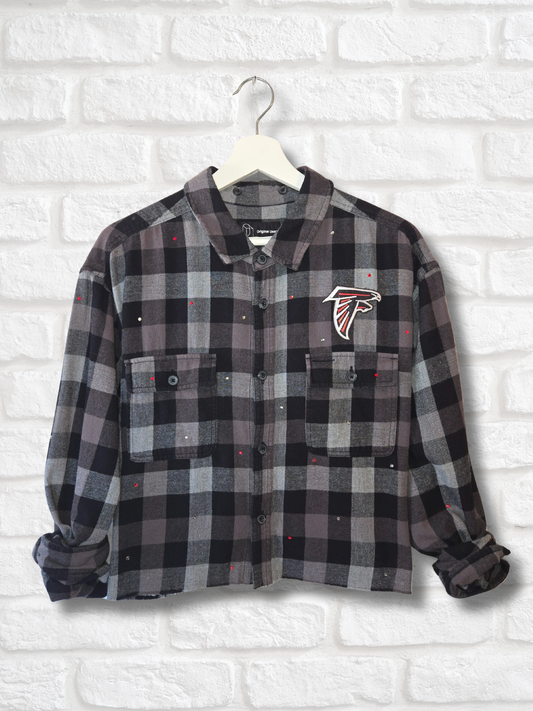 Atlanta Falcons Crop Flannel