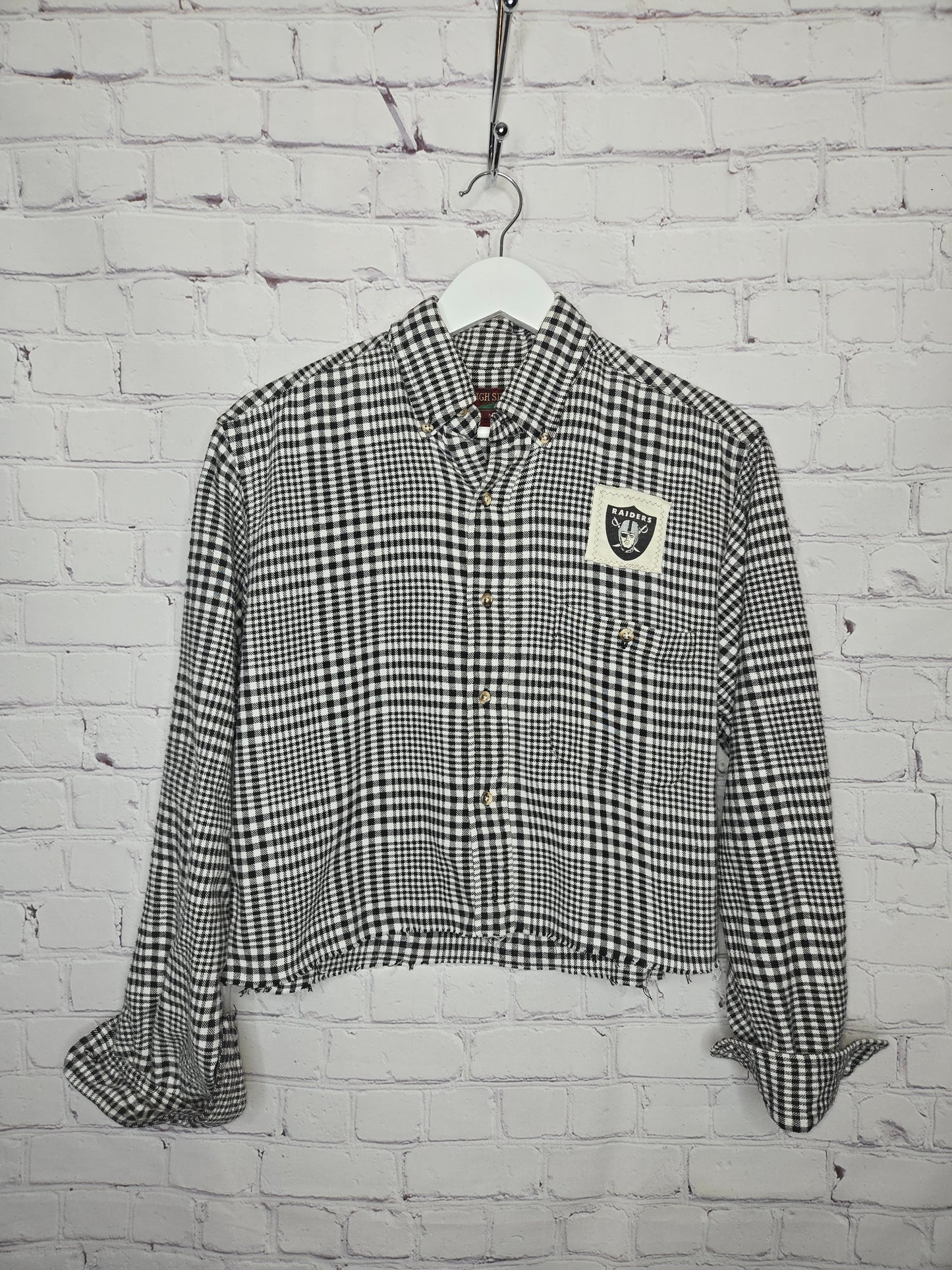 Las Vegas Raiders Crop Flannel