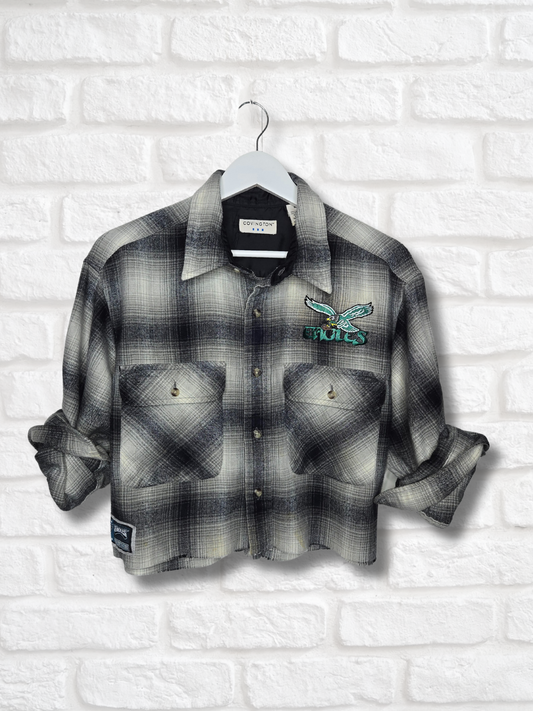 Philadelphia Eagles Crop Flannel