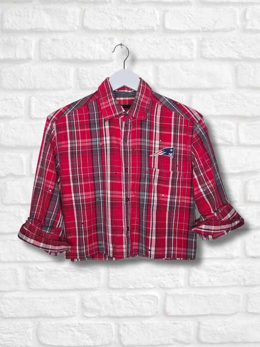 New England Patriots Crop Flannel