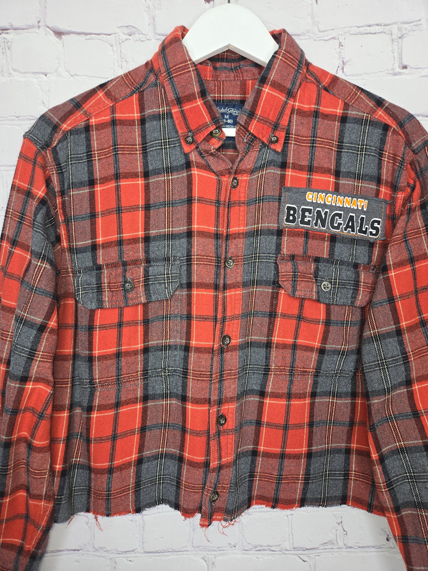 Cincinnati Bengals Crop Flannel