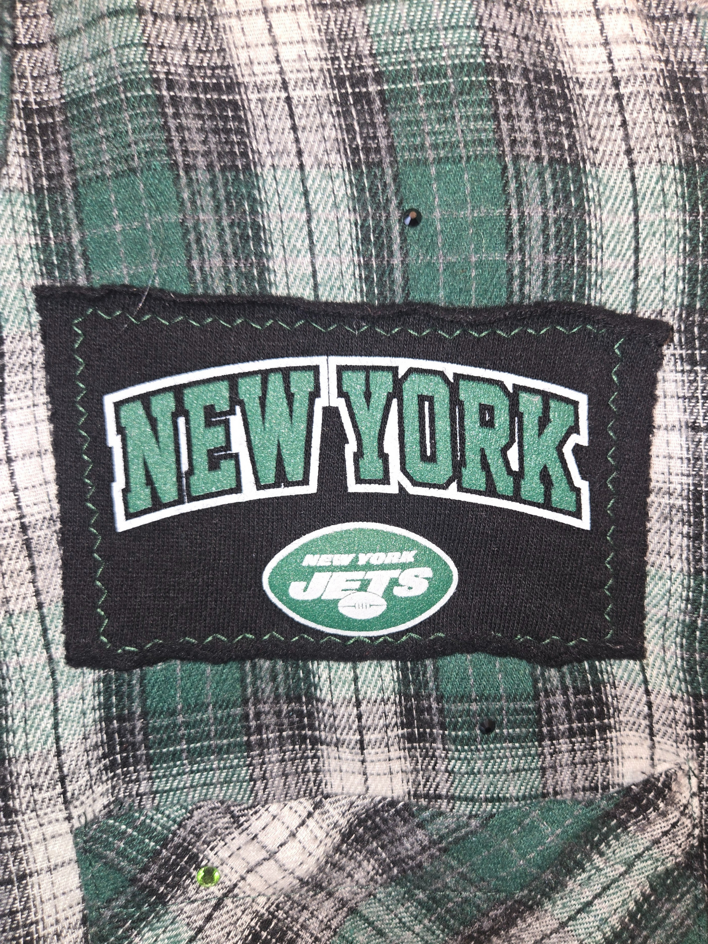 New York Jets Crop Flannel