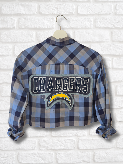 Los Angeles Chargers Crop Flannel
