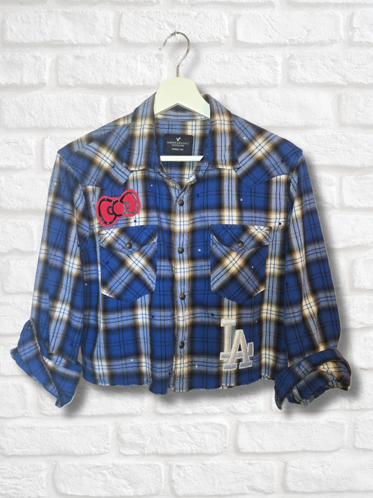Los Angeles Dodgers HK Crop Flannel