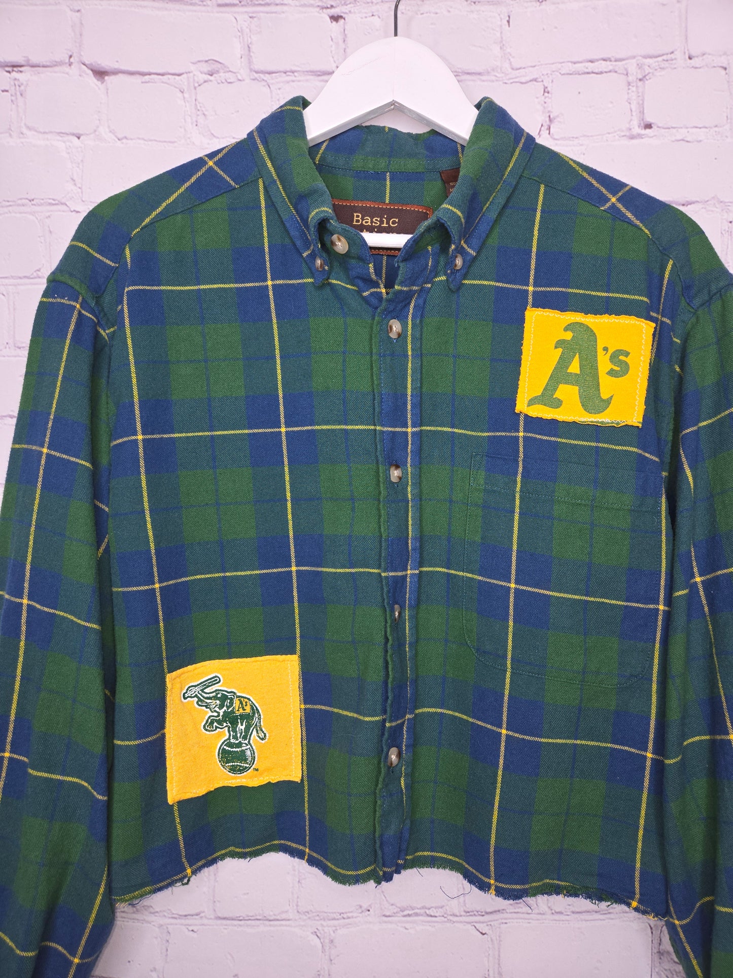 Oakland Athletics Crop Flannel