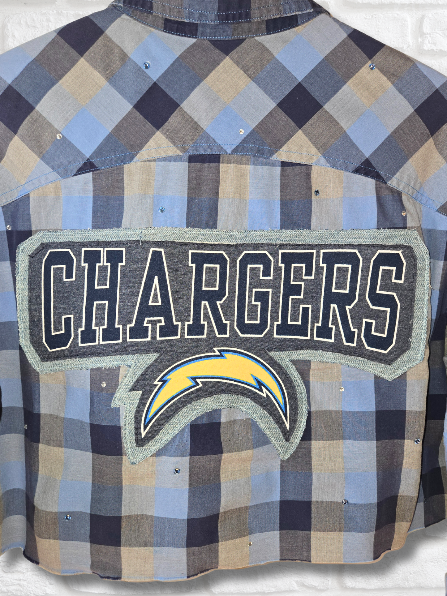 Los Angeles Chargers Crop Flannel