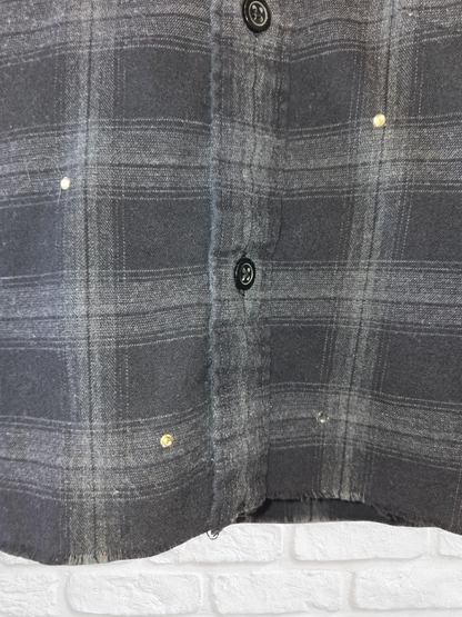 Pittsburgh Steelers Rhinestone Crop Flannel