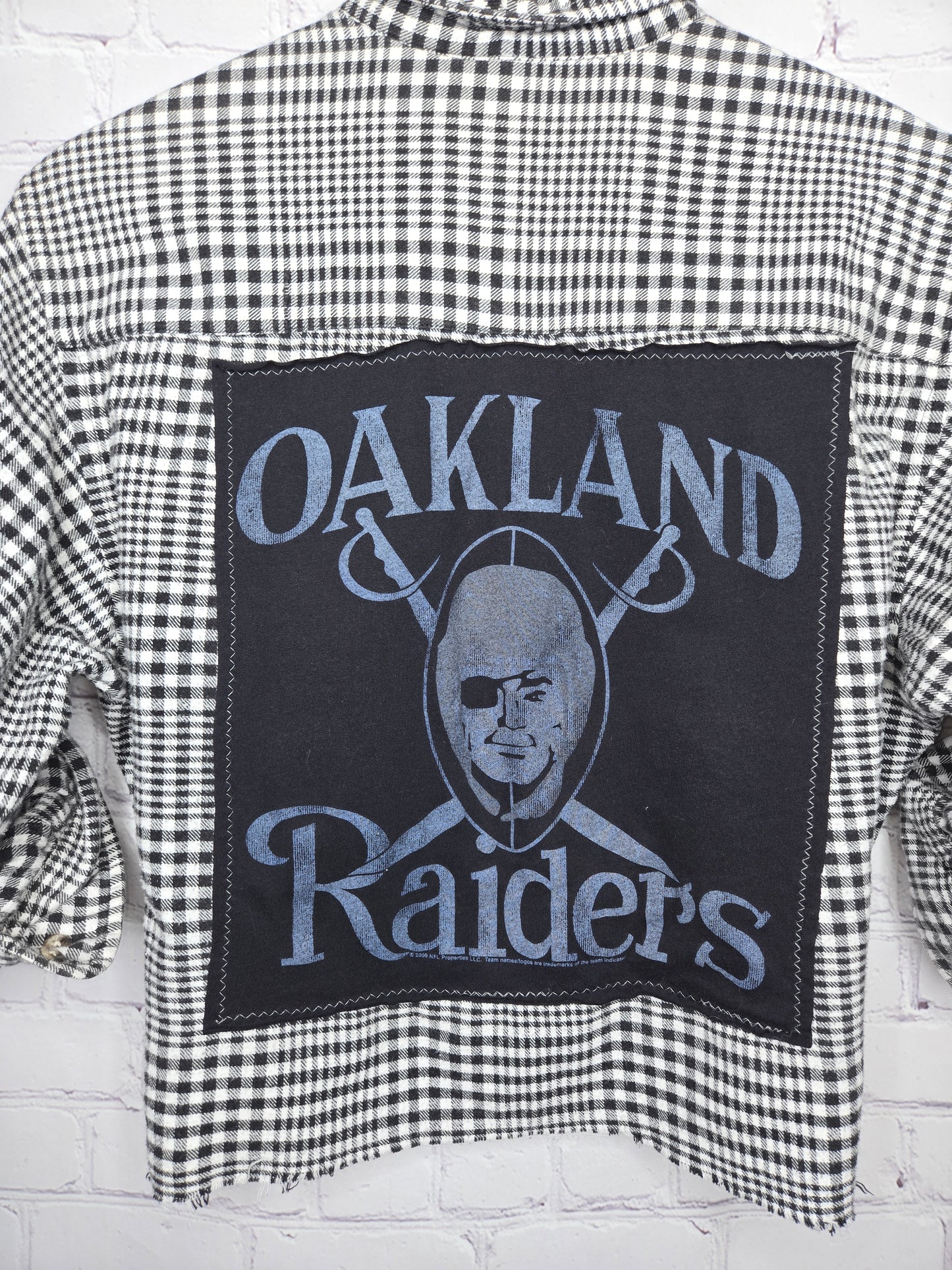 Las Vegas Raiders Crop Flannel