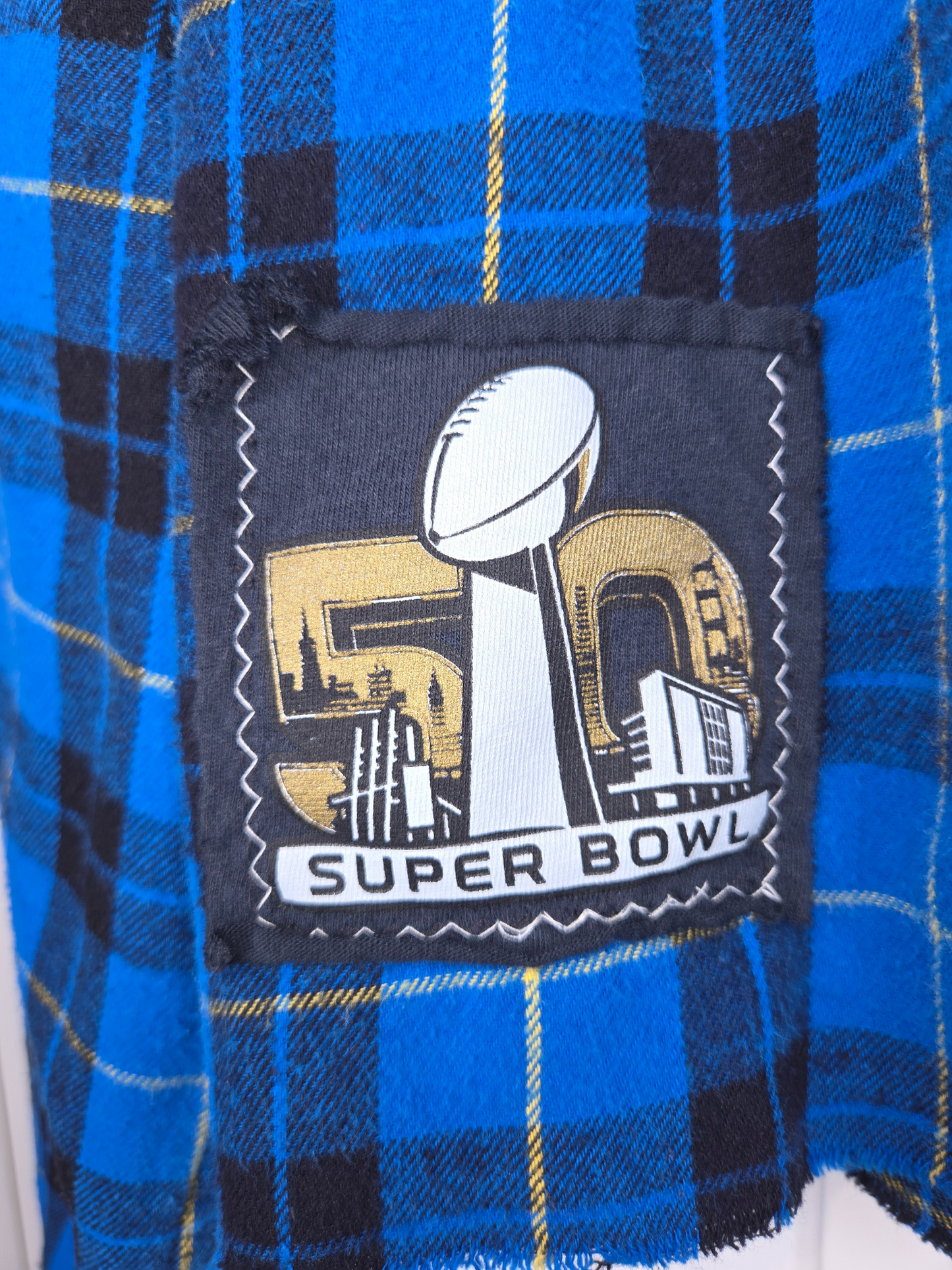 Carolina Panthers Crop Flannel