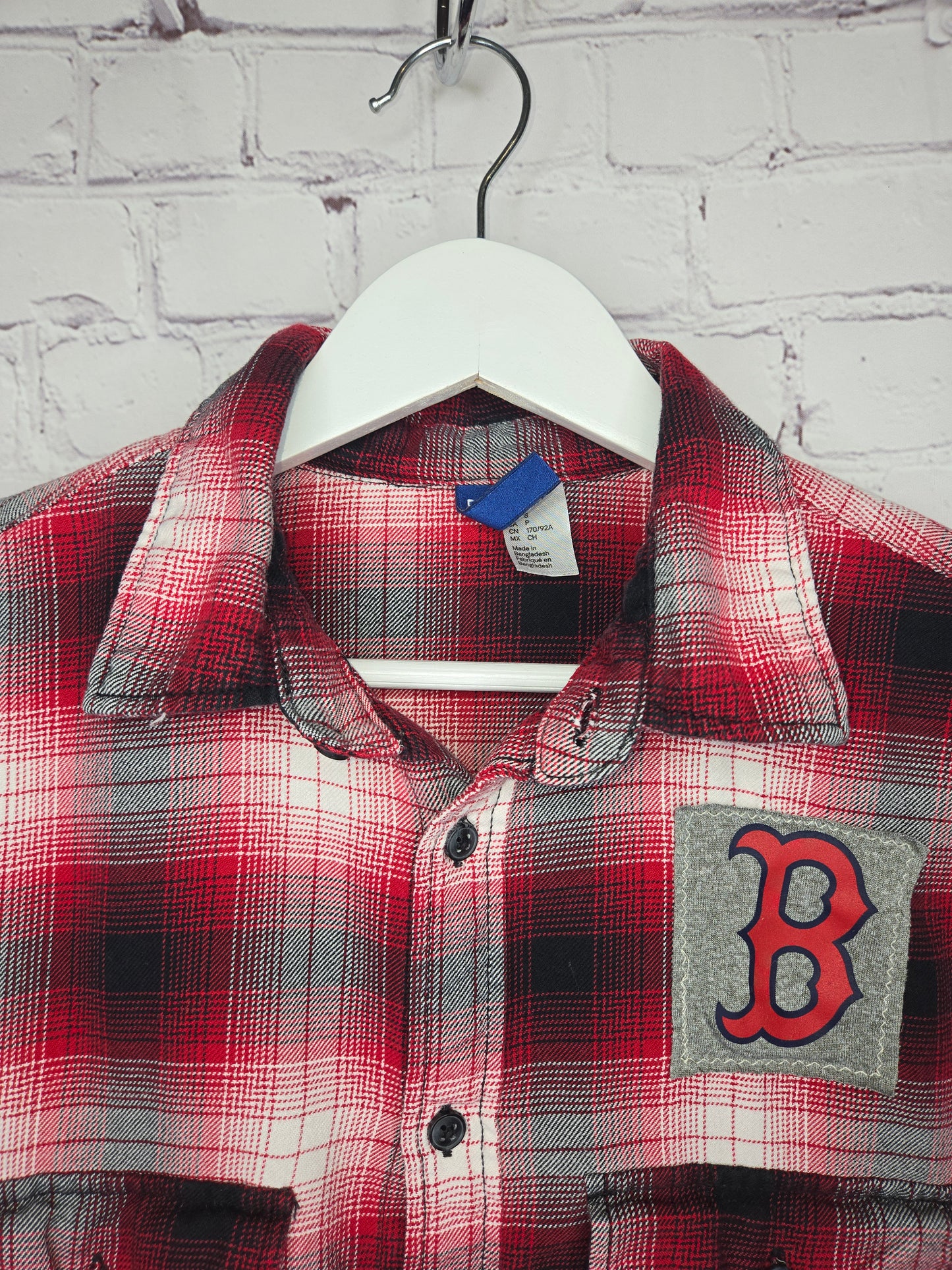 Boston Red Sox Crop Flannel