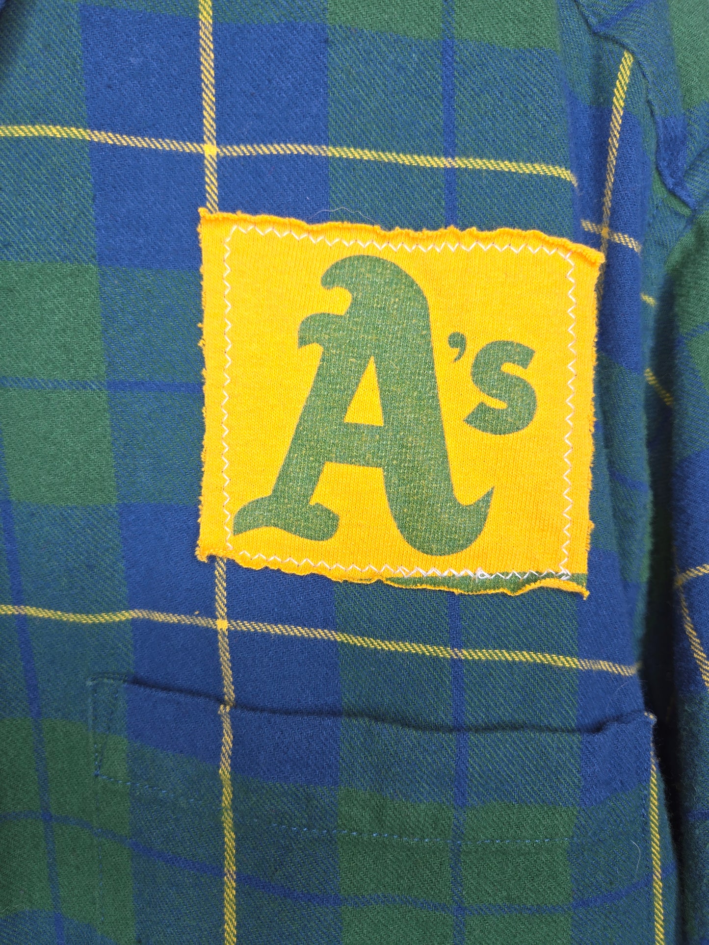 Oakland Athletics Crop Flannel