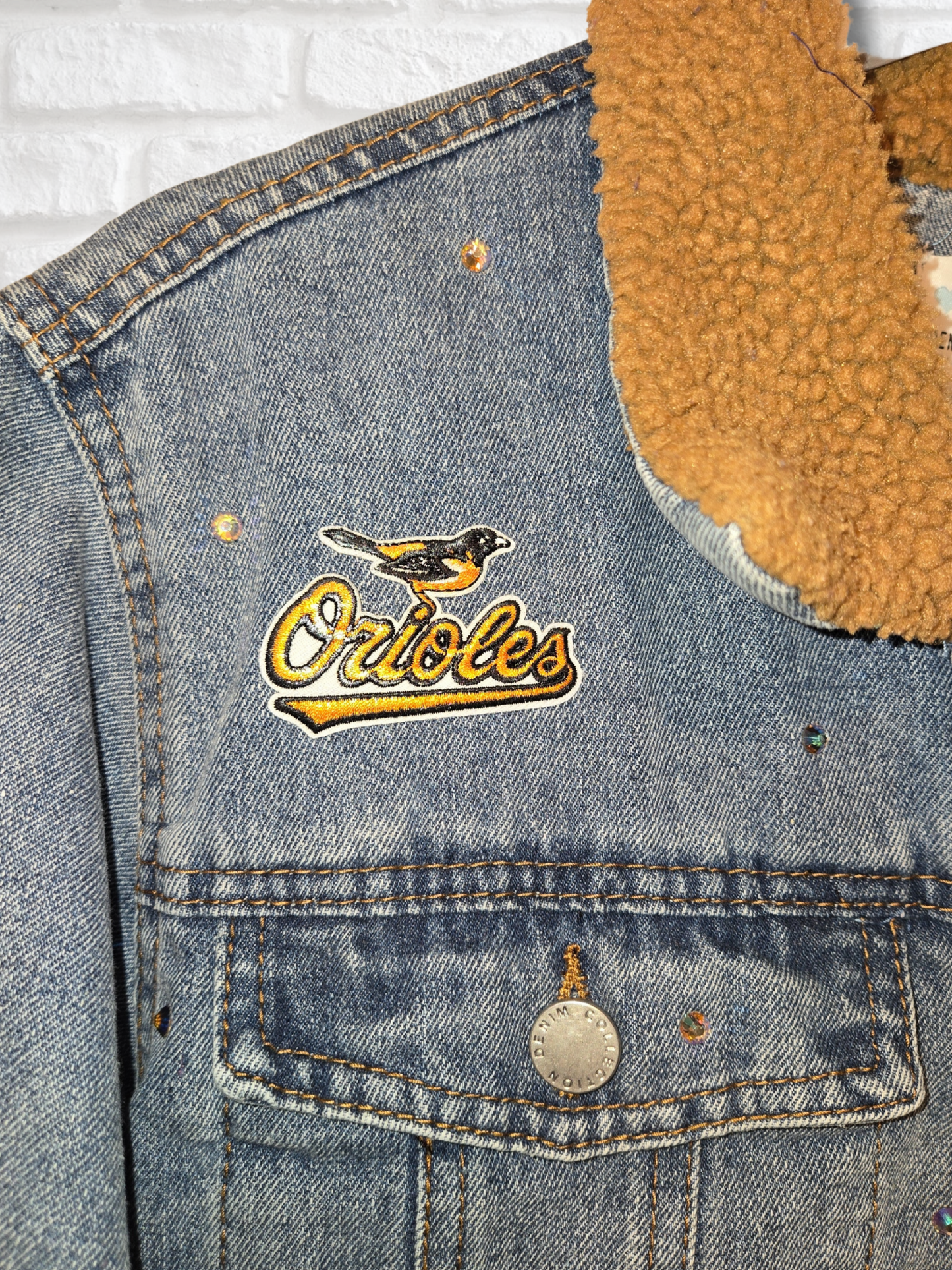 Baltimore Orioles Rhinestone Crop Jacket