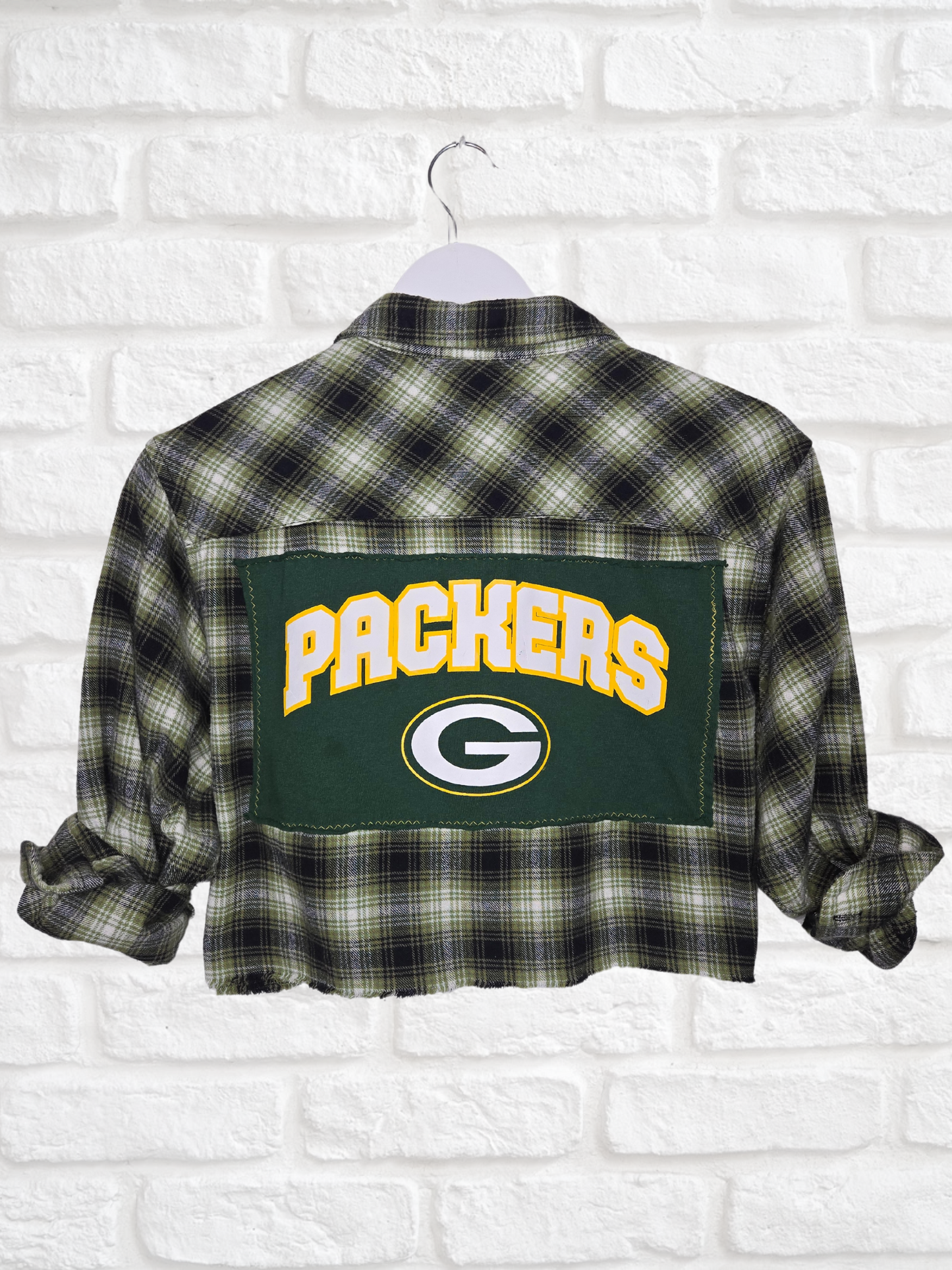 Green Bay Packers Crop Flannel