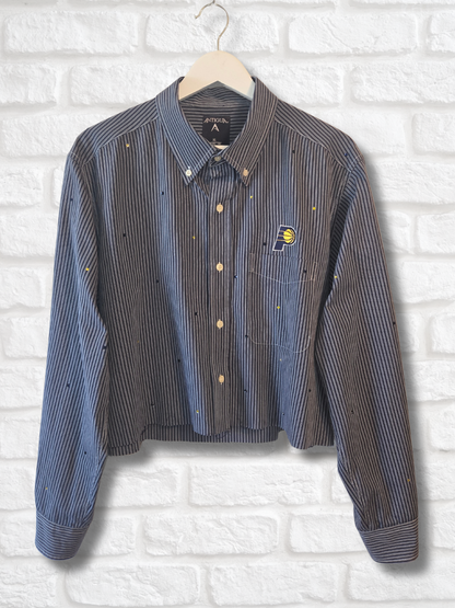 Indiana Pacers Crop Flannel
