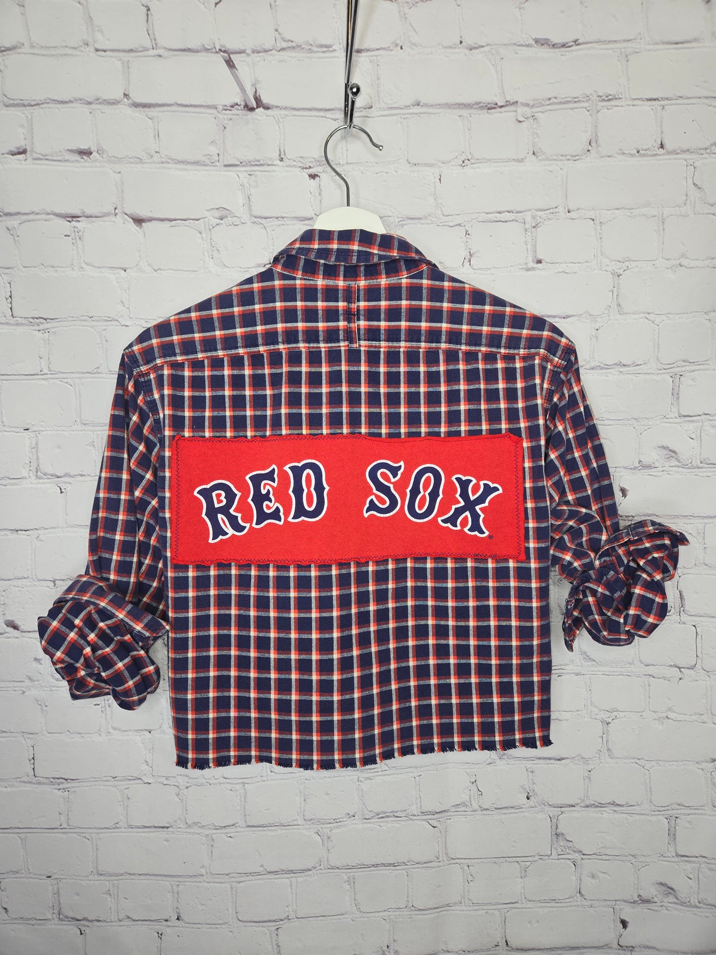 Boston Red Sox Crop Flannel