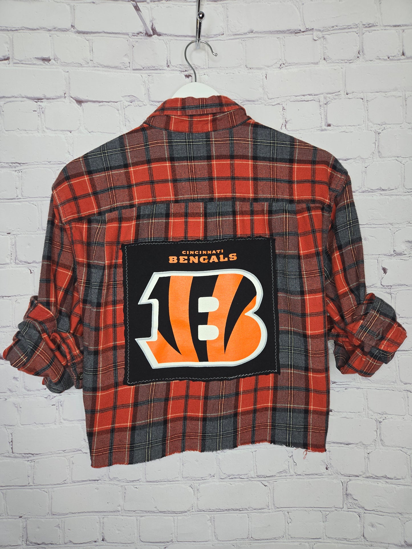 Cincinnati Bengals Crop Flannel