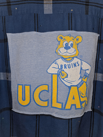 UCLA Bruins Rhinestone Crop Flannel
