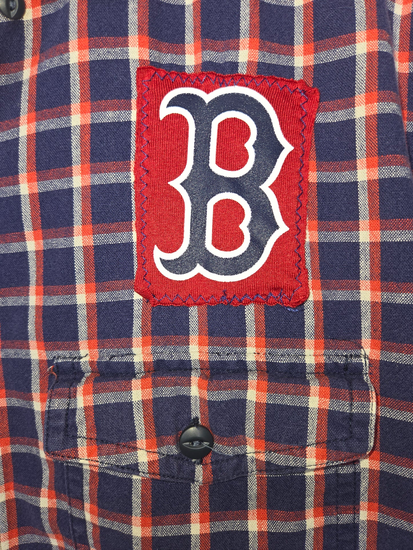 Boston Red Sox Crop Flannel