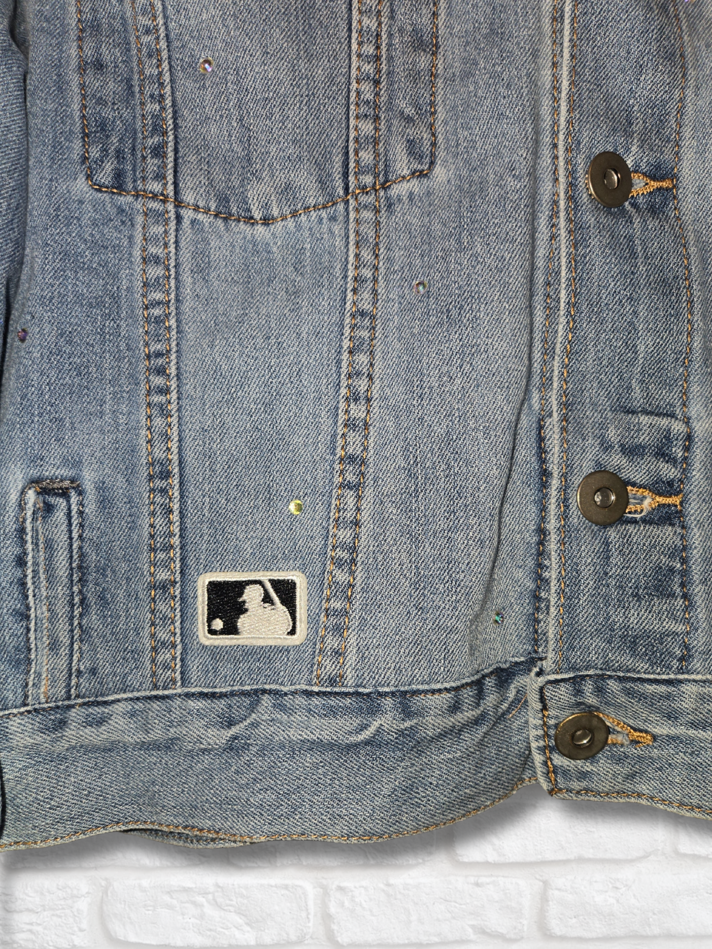 New York Yankees Rhinestone Crop Jacket