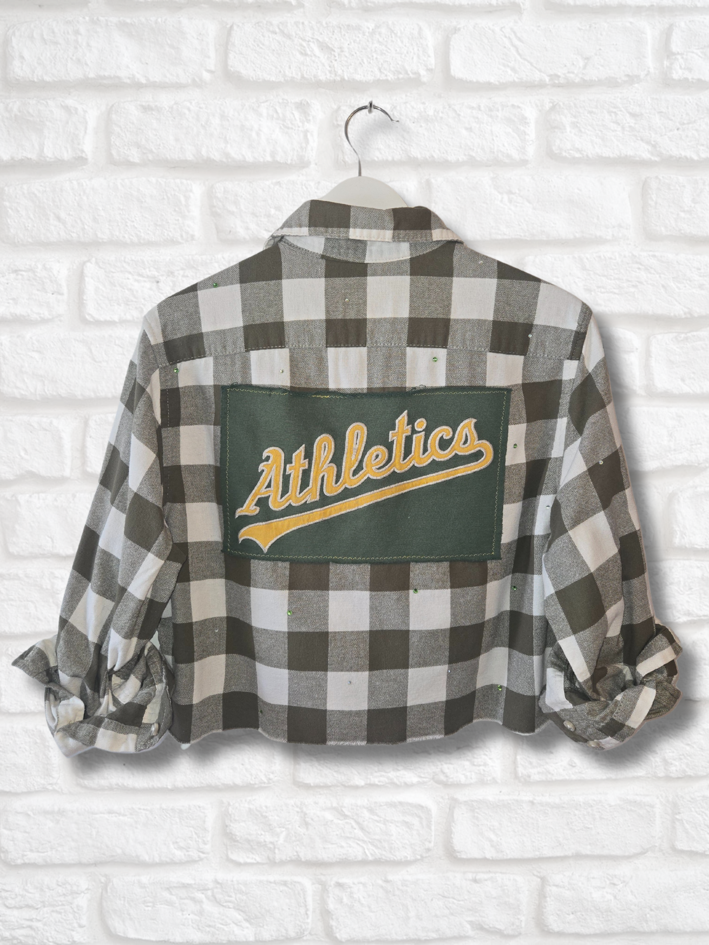 Oakland Athletics Crop Flannel