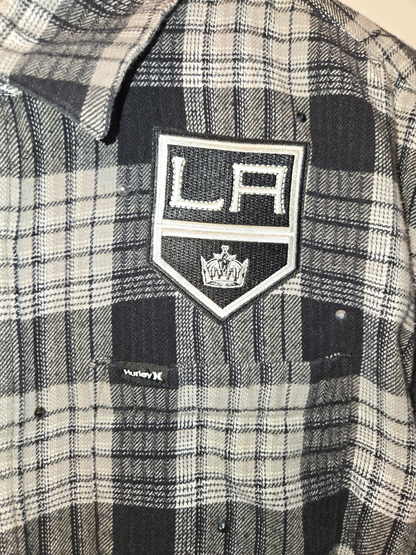LA Kings Rhinestone Crop Flannel