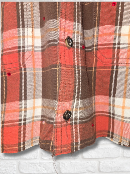 USC Trojans Crop Rhinestone Flannel