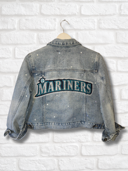 Seattle Mariners Crop Denim Jacket