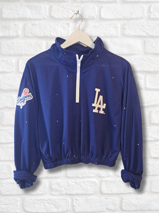 Los Angeles Dodgers Crop Henley