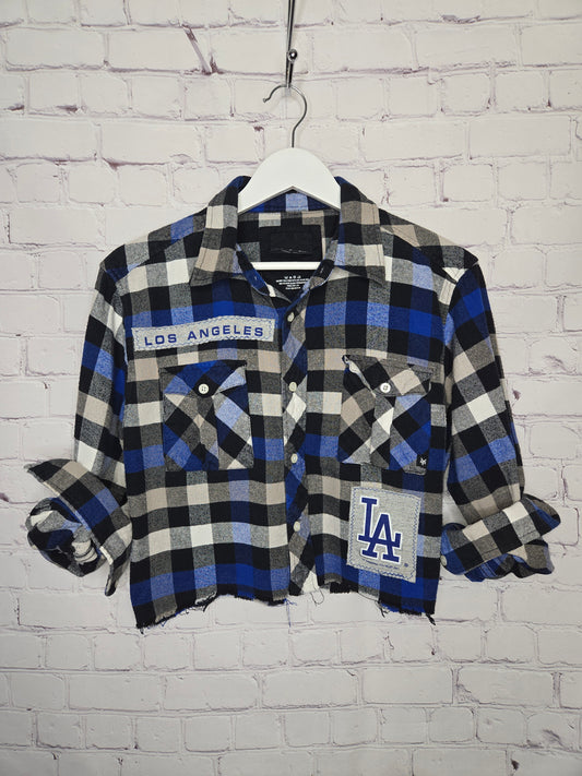 Los Angeles Dodgers Crop Flannel