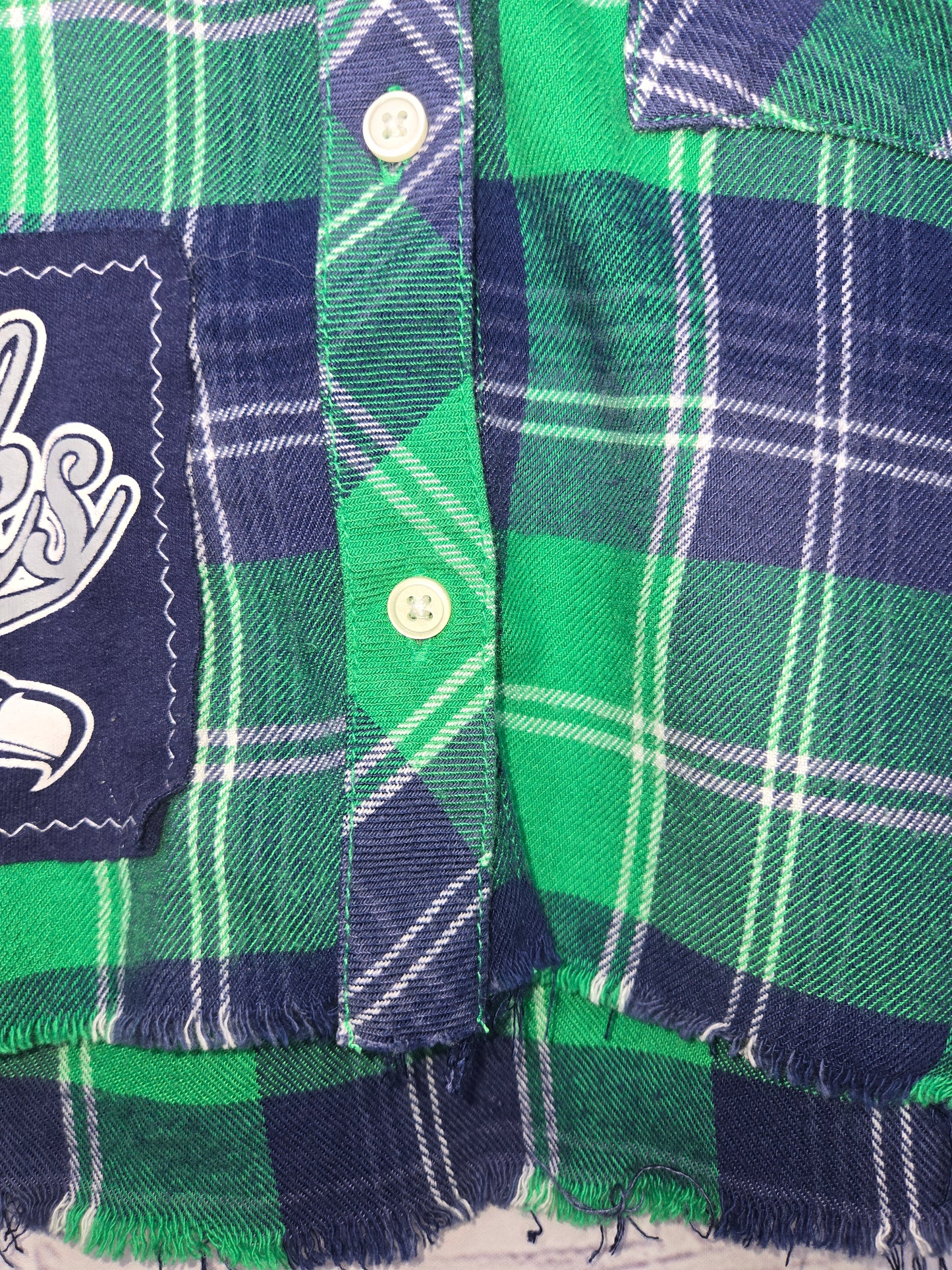 Seattle Seahawks Crop Flannel