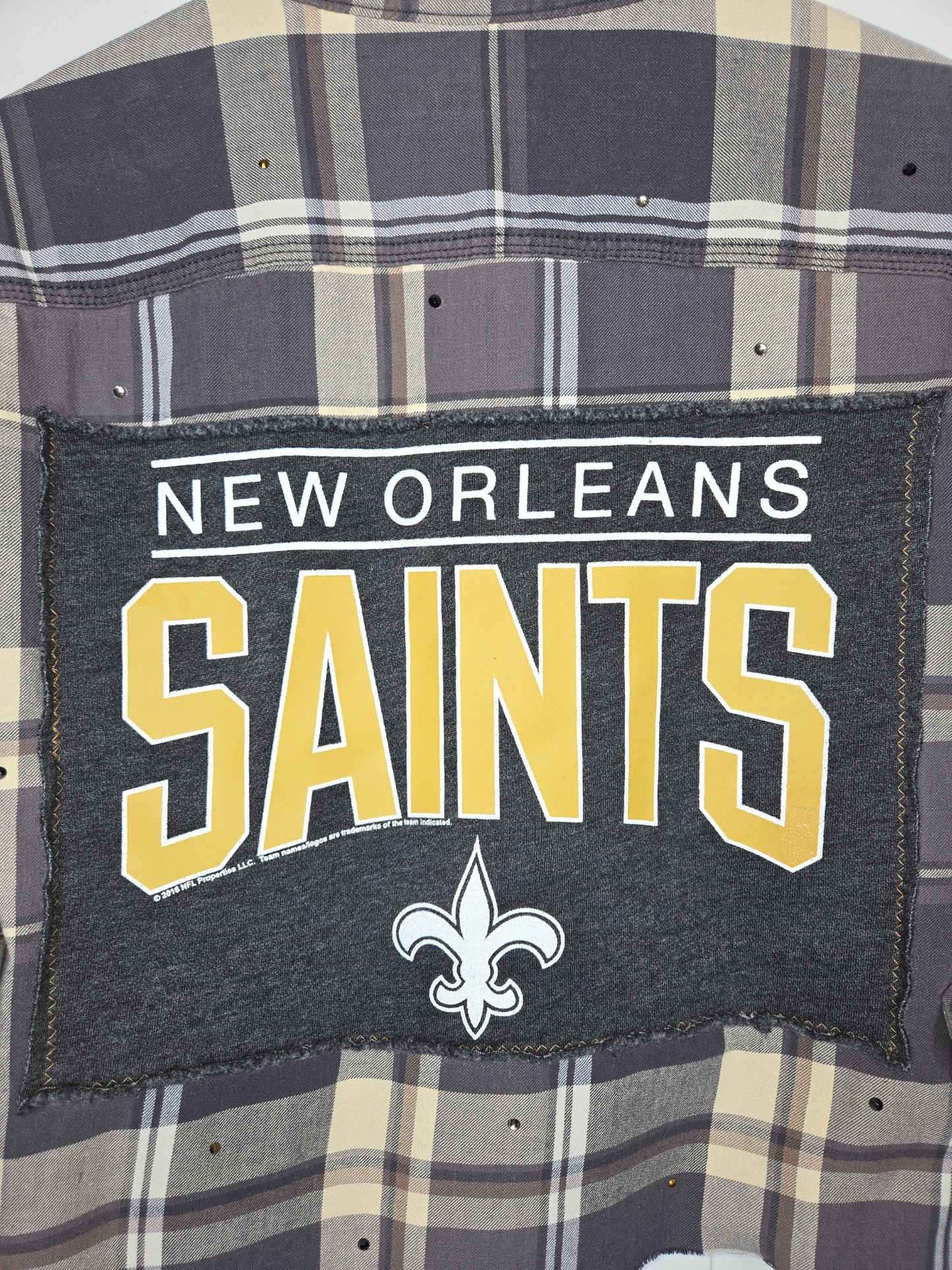 New Orleans Saints Crop Flannel