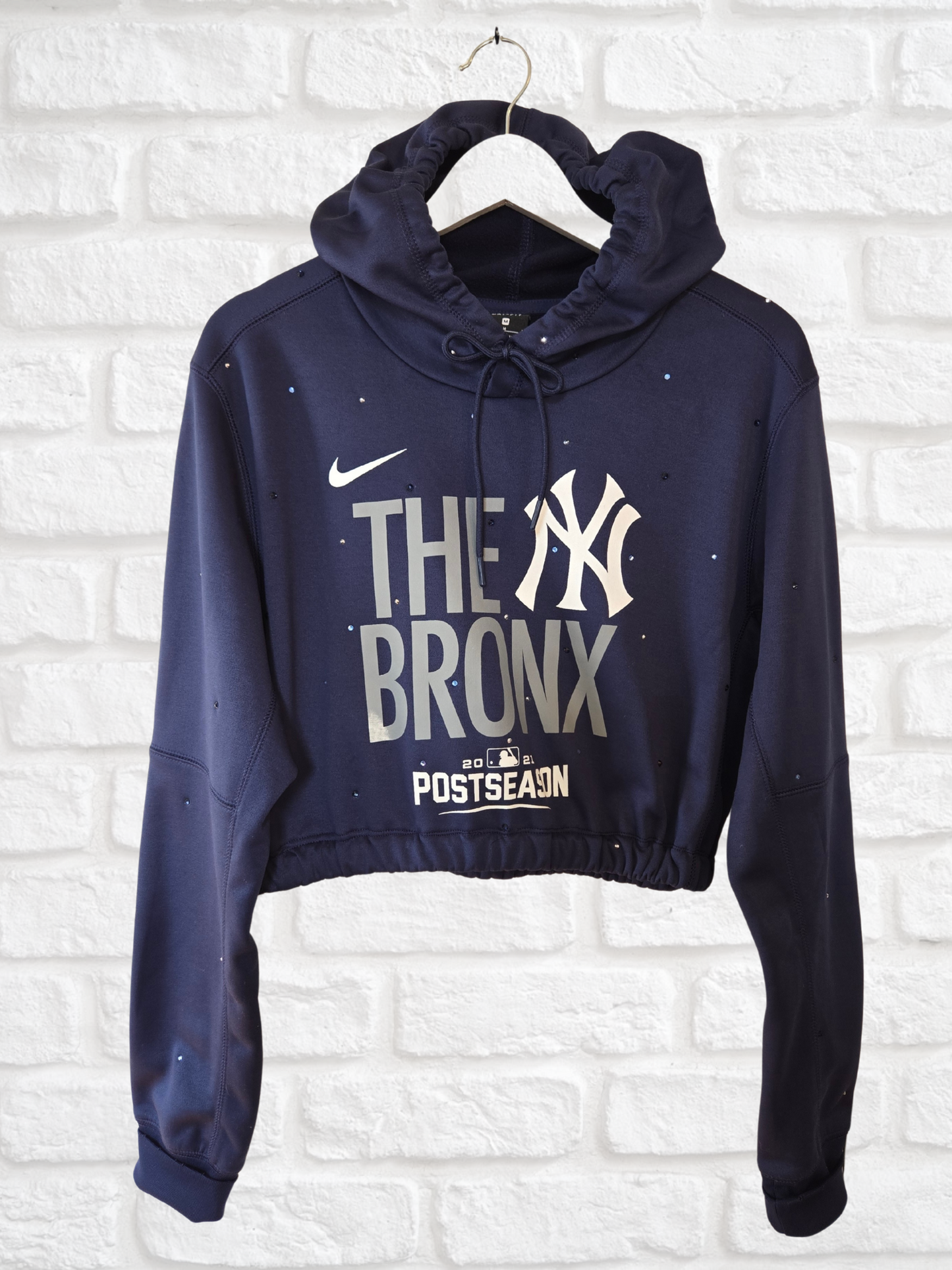 New York Yankees Crop Hoodie