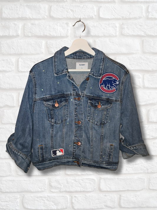 Chicago Cubs Rhinestone Crop Jacket