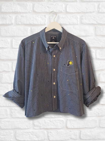 Indiana Pacers Crop Flannel