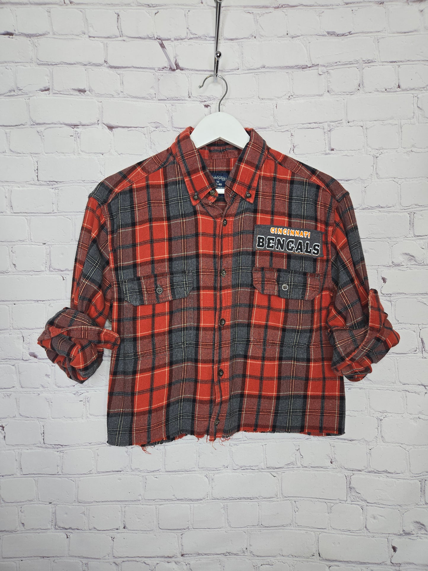 Cincinnati Bengals Crop Flannel