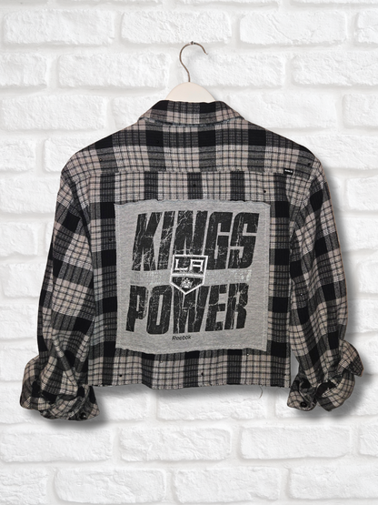 LA Kings Rhinestone Crop Flannel