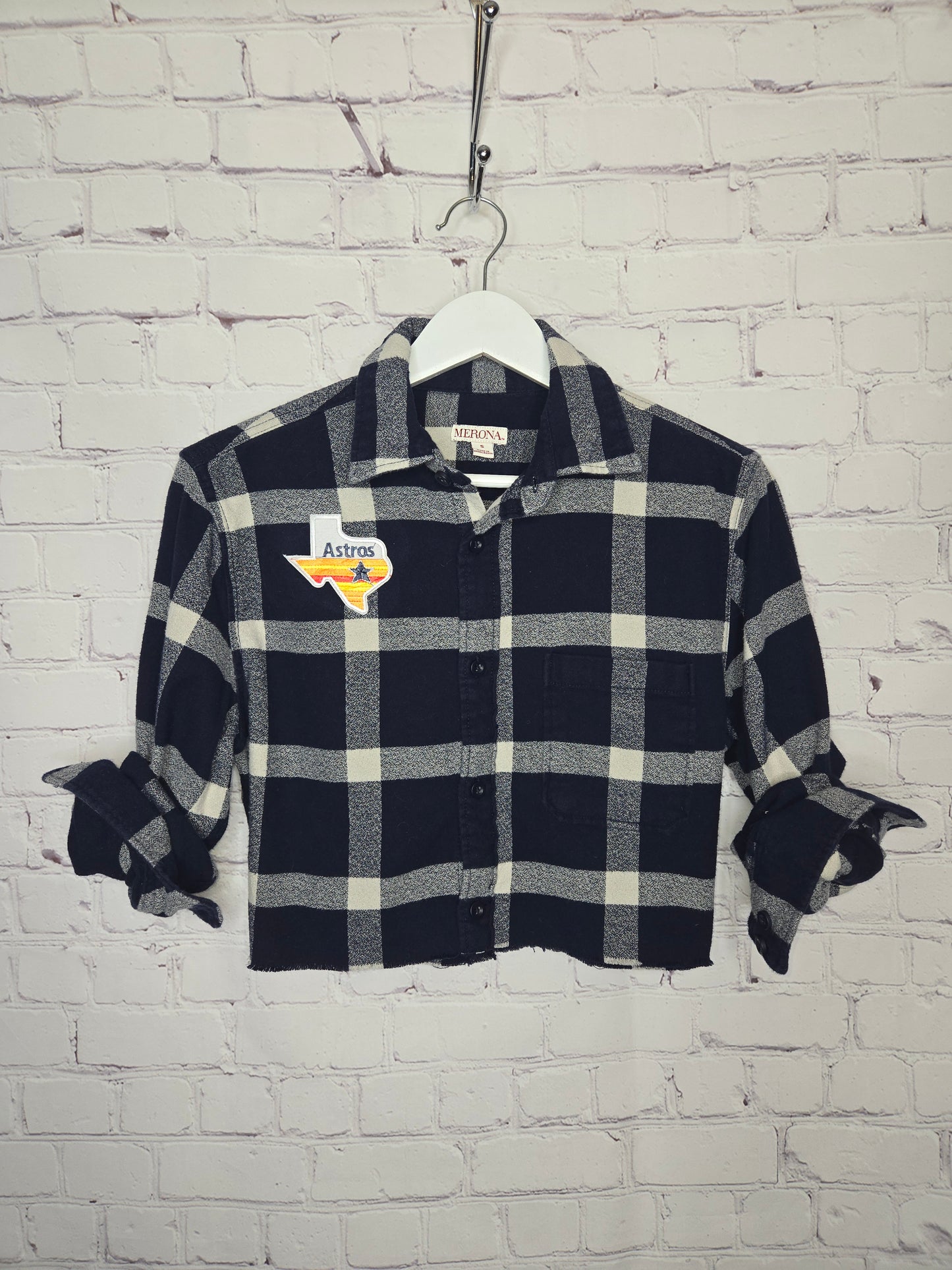 Houston Astros Crop Flannel