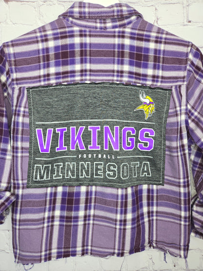 Minnesota Vikings Crop Flannel