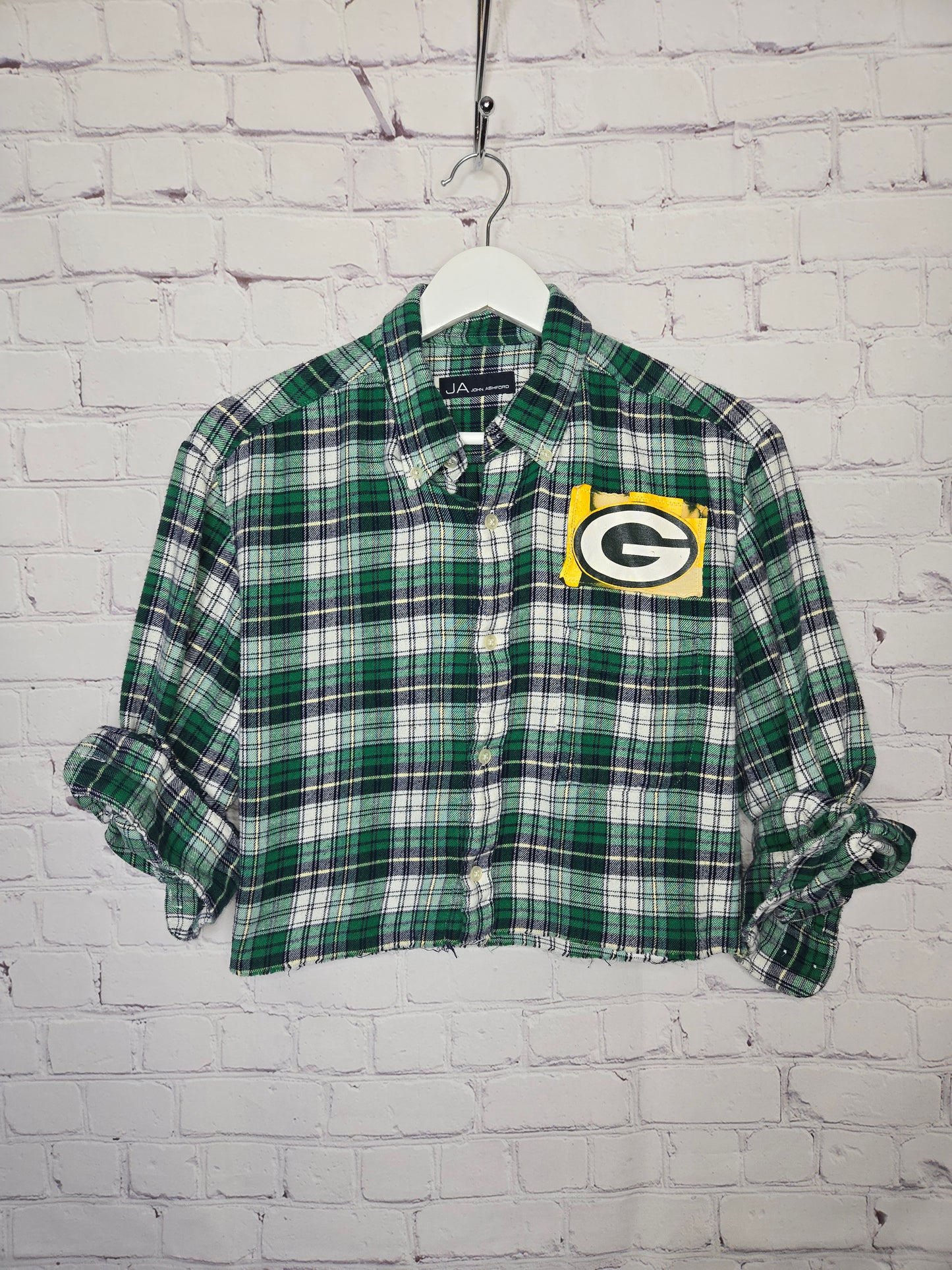 Green Bay Packers Crop Flannel