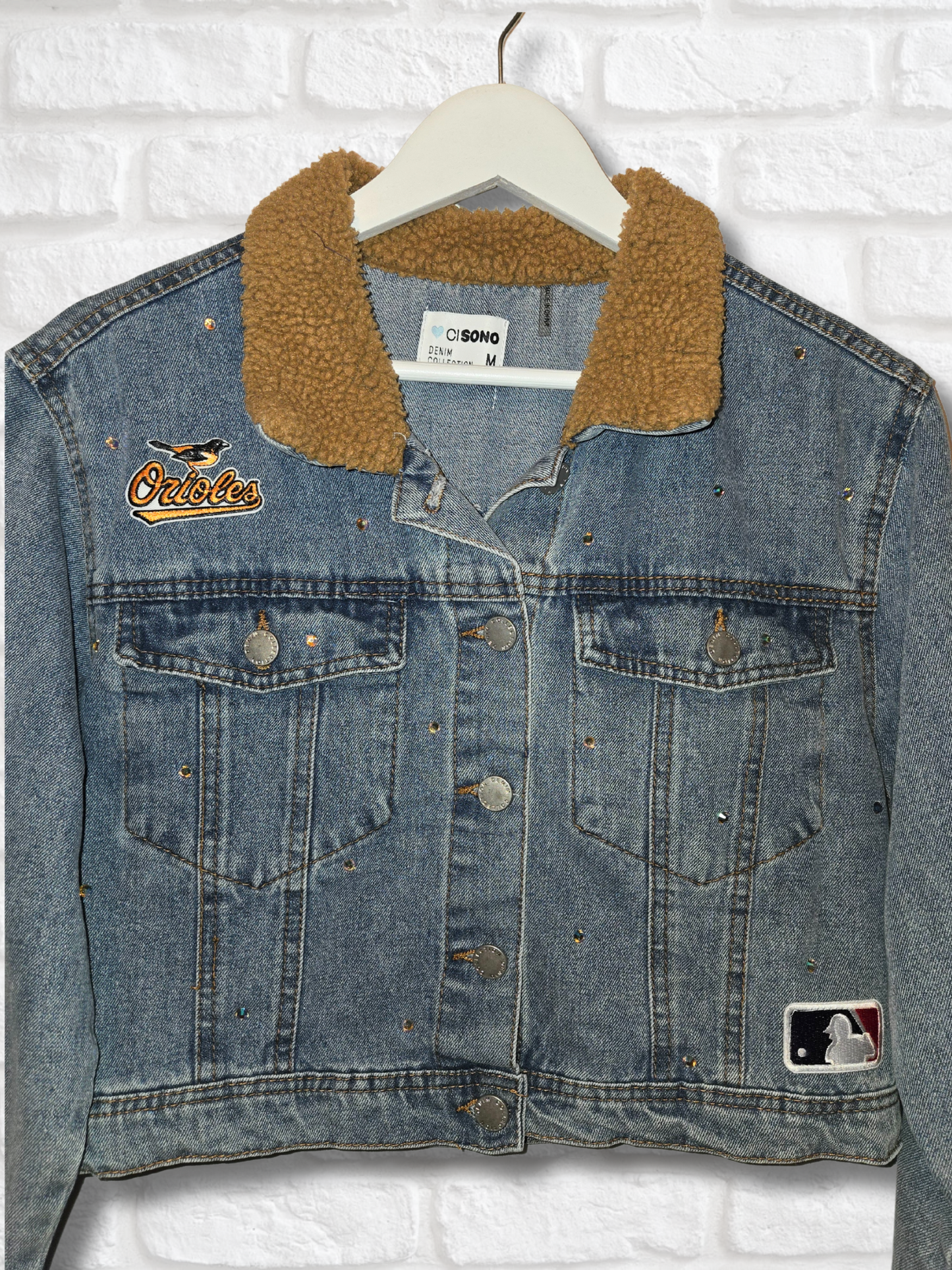 Baltimore Orioles Rhinestone Crop Jacket