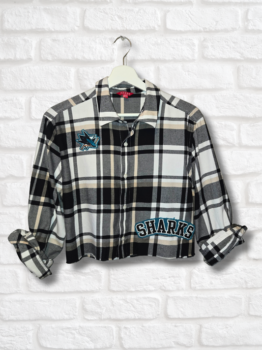 San Jose Sharks Crop Flannel