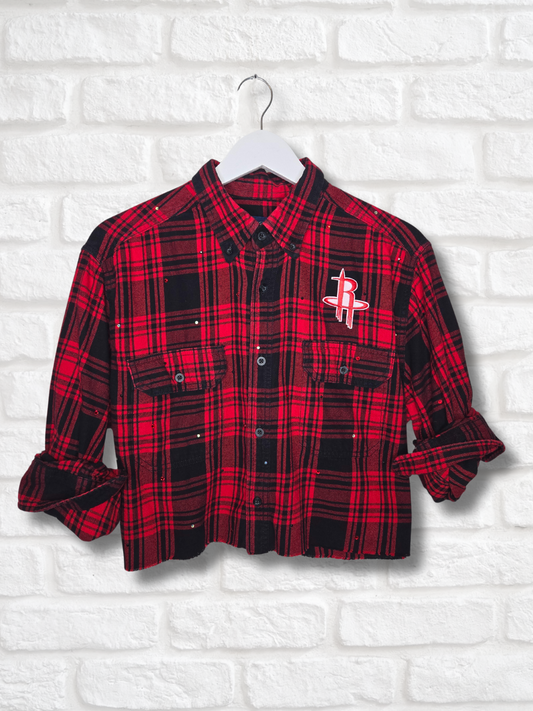 Houston Rockets Crop Flannel