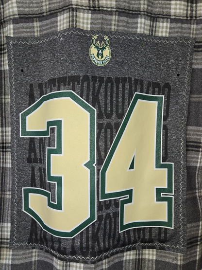Milwaukee Bucks Crop Flannel