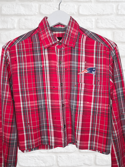 New England Patriots Crop Flannel